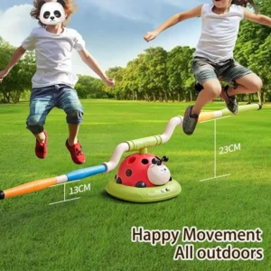 3 in 1 Ladybug Multifunction Exercise Machine Ferrule Jump Rocket Launcher Sports Entertainment Game Outdoor Educational Toy