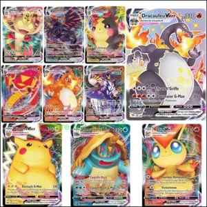 50 100 Pcs Spanish French Pokemon Cards TAG TEAM GX V MAX VMAX Shining Card Game Battle Carte Trading Children Francaise Toy