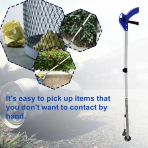 83cm Foldable stretcher picker gripper long handle garbage collector aluminum alloy grabber waste pick up tool For Garden Outdoo