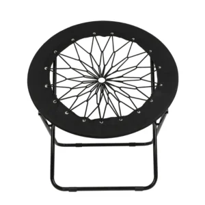 Game Chair Camp Field Camping and Room Bungee Folding Dish Chair for Room Garden and Outdoo