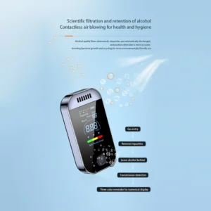 Portable Digital Breath Alcohol Tester Professional Breathalyzer With LCD Display USB Rechargeable Electronic Alcohol Tester